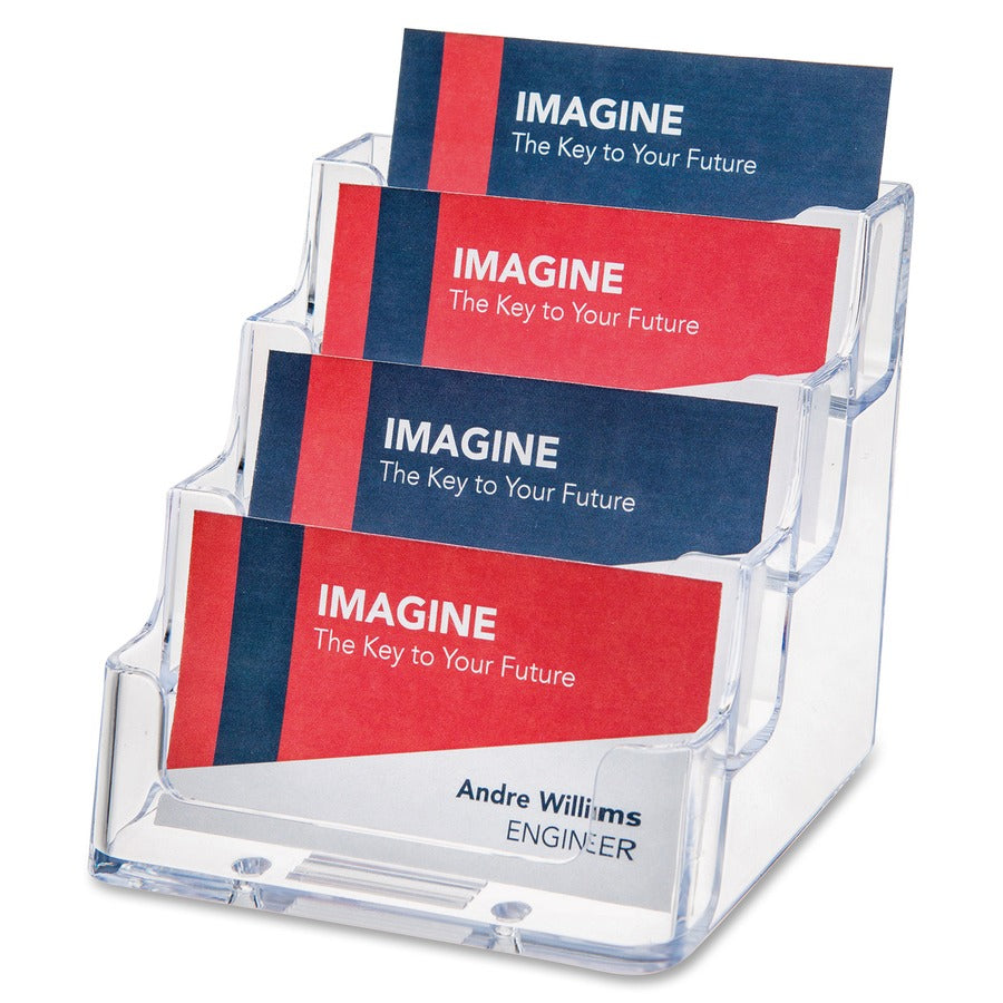 DEFLECTO Deflecto DEF70841 Business Card Holder 4-Pocket (1 Each) DEF70841