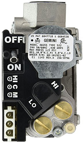 RHEEM RHEEM 60-101921-82 Gas Valve Slow Opening Dual Stage LP Valve Replacement 60-101921-82