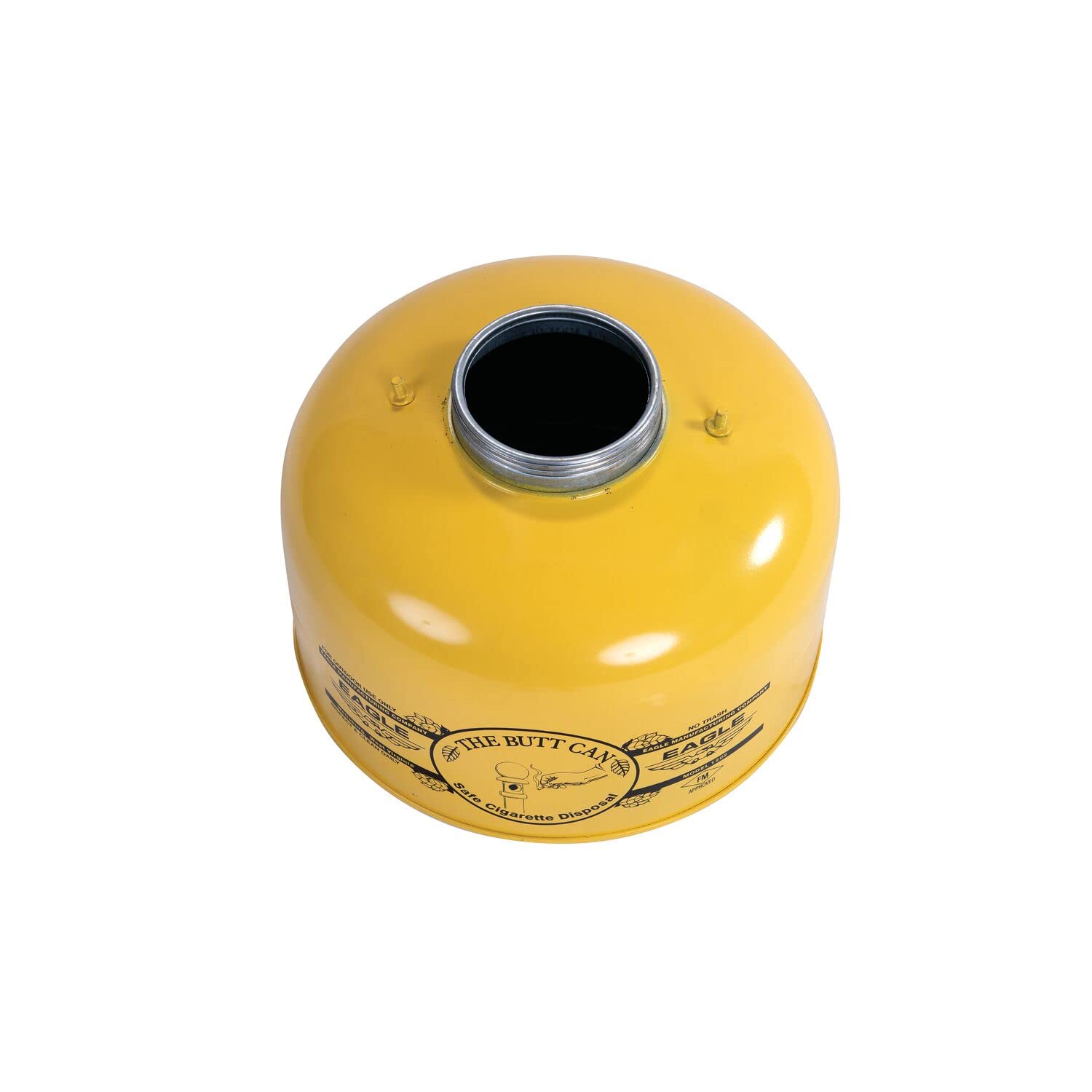 EAGLE GASKET AND PACKING Eagle 1202 Galvanized Steel Poly Tube Cigarette Butt Receptacle, 2-1/2 Gallon Capacity, 35 Inch Height, 11 Inch Diameter, Yellow