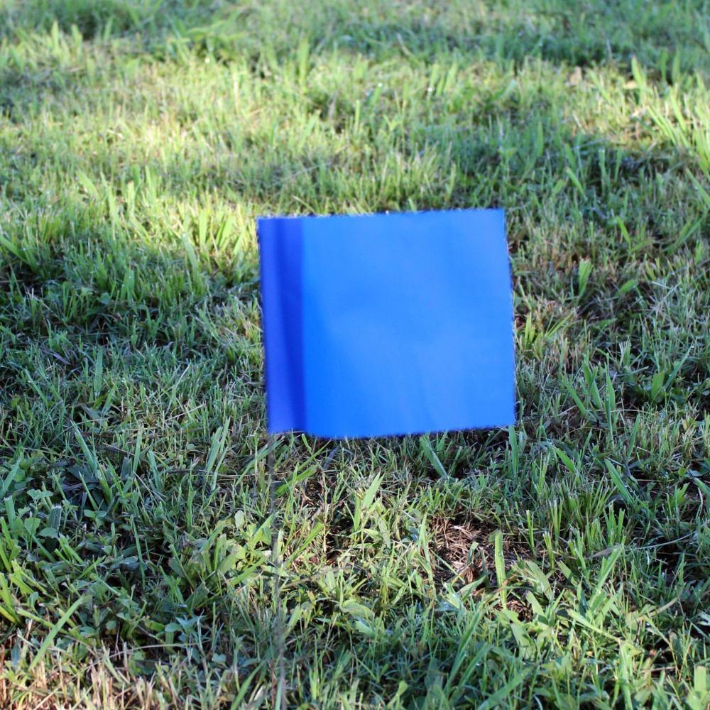 PRESCO Presco 4521B 21 x 4 x 5 inches Blue Plastic and Wire Marking Flag Pack of 100
