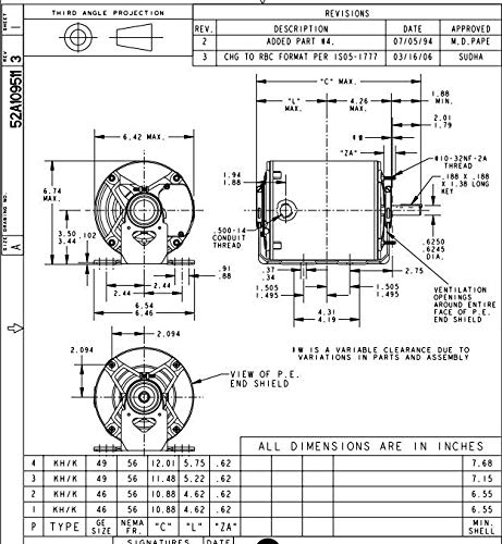 MARATHON MOTORS Marathon MK277 Fan and Blower Motor, 3 Phase, 3/4 hp, 1800 RPM, 208-230/460V