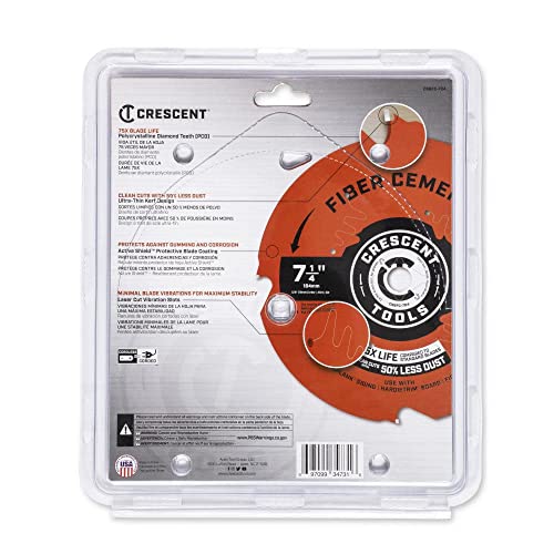 CRESCENT Crescent CSBFC-704 Circular Saw Blade 7-1/4 inch 4 Tooth Fiber Cement