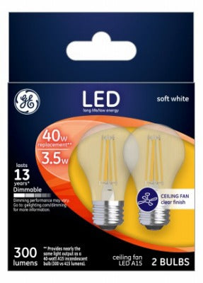 GE G E Lighting 23240 A15 Led Fan Bulb 3.5W 2-pack 2700K