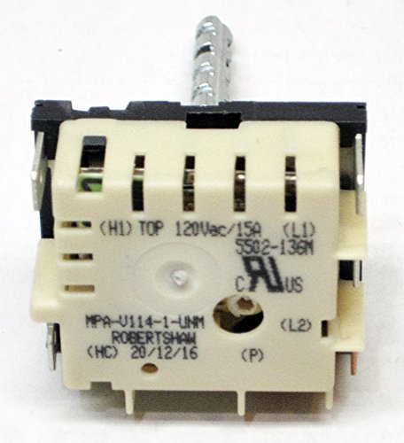 ROBERTSHAW Robertshaw 5500-134M 120V Commercial Infinite Switch with Chrome Dial Pack 1 Replacement 5500-133