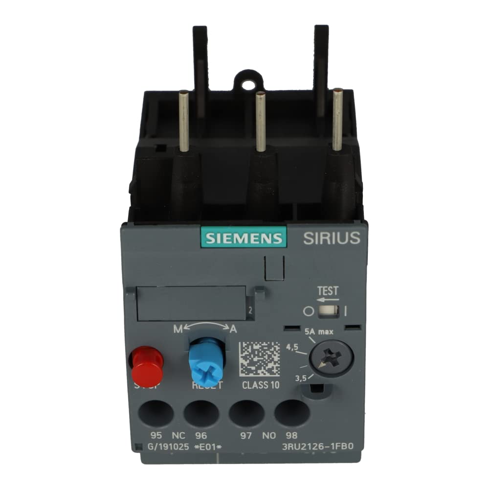 SIEMENS Siemens 3RU2126-1FB0 S0 3.5 to 5 Amp Class 10 Overload Relay