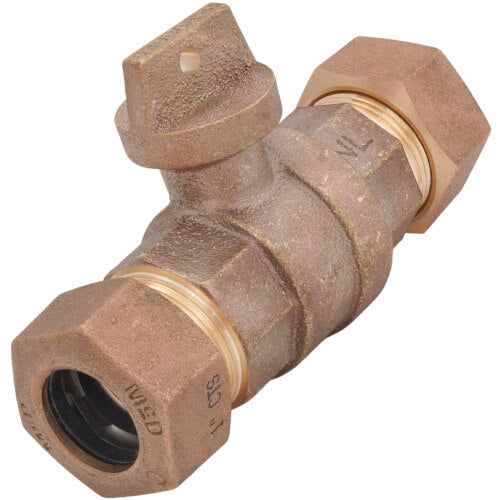 AY MCDONALD A.Y. McDonald 5129-170 1 in. CTS Compression Brass Ball Valve Curb Stop M76100TG