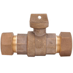 A.Y. McDonald 5129-170 1 in. CTS Compression Brass Ball Valve Curb Stop M76100TG