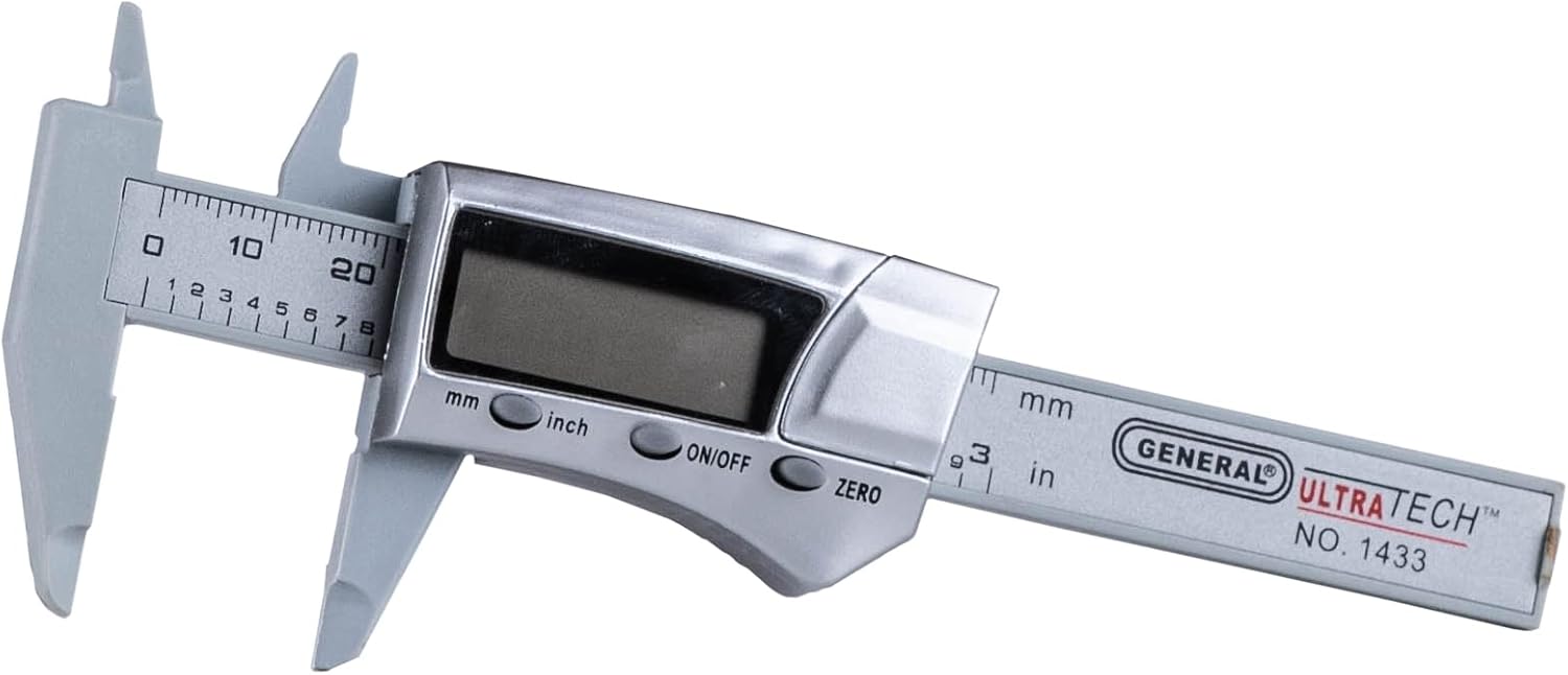 GENERAL TOOLS General Tools 1433 Fraction Plus Digital Fractional Caliper 3-Inch