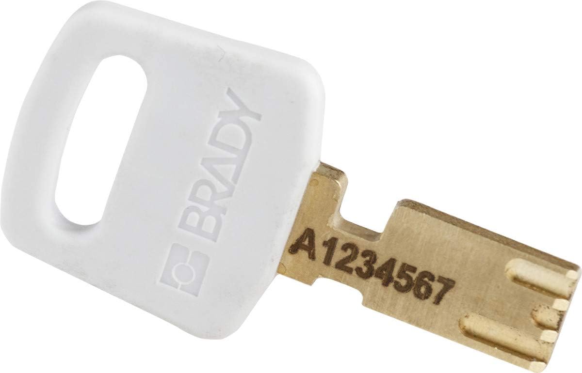 BRADY Brady CPT-WHT-25PL-KD SafeKey Lockout Padlock - Nylon - 1.0 Plastic Shackle Vertical Clearance