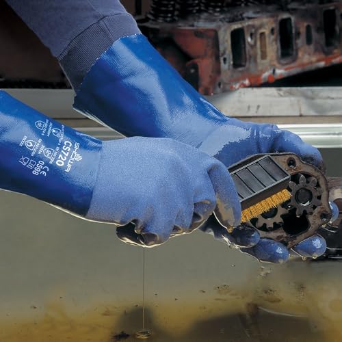 SHOWA SHOWA CS720XXL-11 Double Coated Nitrile Chemical Resistant Glove 12 Length XX-Large