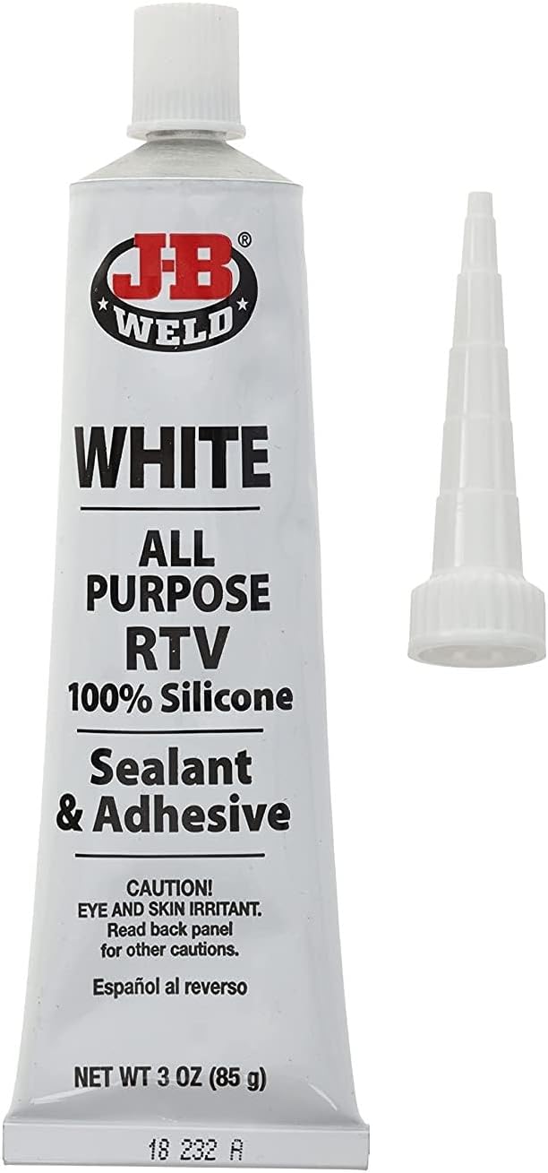 J-B WELD J-B Weld 31312 White All-Purpose RTV Silicone Sealant and Adhesive - 3 oz.