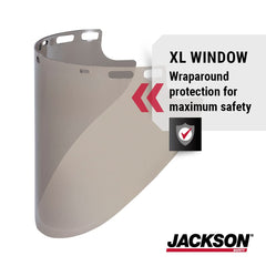 Jackson Safety 29075 Face Shield Window Polycarbonate High Heat Aluminum Coated 10x20 inches