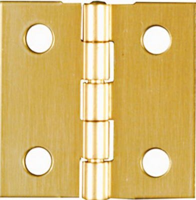 NATIONAL HARDWARE National Mfg N211-334 Solid Brass Hinge 1x1 Inch 4 Pack