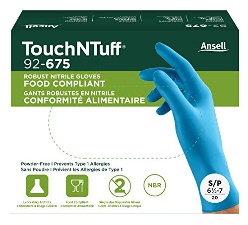 ANSELL Ansell 92-675-S Small Blue 9 1/2 inches TNT Blue 5 mil Nitrile