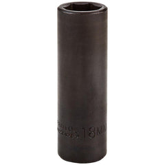 PROTO Proto J7318M Impact Socket 1/2 in Drive 18mm 6-point