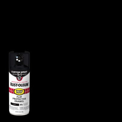 RUST-OLEUM Rust-oleum 376855 Flat Black Spray Paint 12 Oz