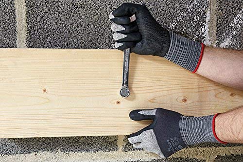 SHOWA SHOWA 381M-07 Lightweight Breathable Oil Resistant Nitrile Coated Work Gloves Medium Pack of 12 Pair Grey