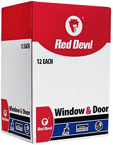 RED DEVIL Red Devil 0876 Window & Door Siliconized Acrylic Caulk 10.1 oz Pack of 12