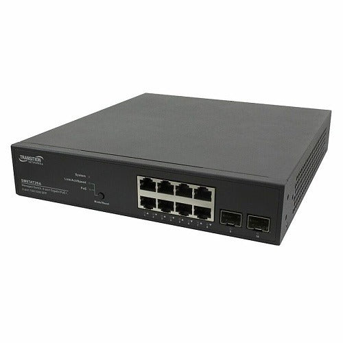LANTRONIX Transition Networks SM8TAT2SA-OZ Smart Managed Poe+ Switch