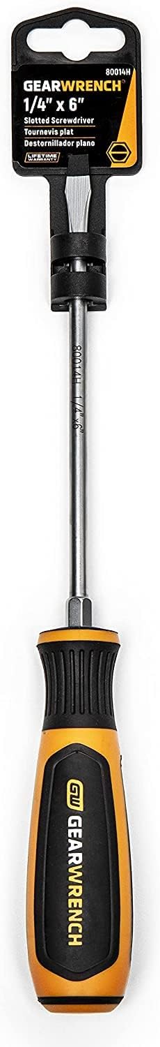 GEARWRENCH Gearwrench 80014H Dual Material Slotted Screwdriver 1/4 x 6