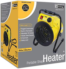 King Electric PSH1215T Yellow Jacket Portable Shop Heater w/Thermostat, 1500W / 120V