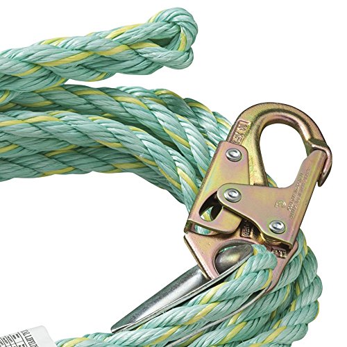 PEAKWORKS Peakworks V84014050 Vertical Lifeline, Steel Snap Hook, 50 ft