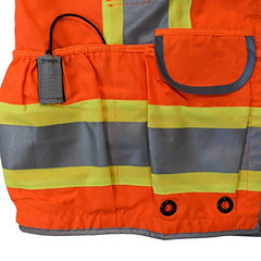 Radians SV55-2ZOD-3X Type R Class 2 Heavy Duty Engineer Vest Orange 3X-Large