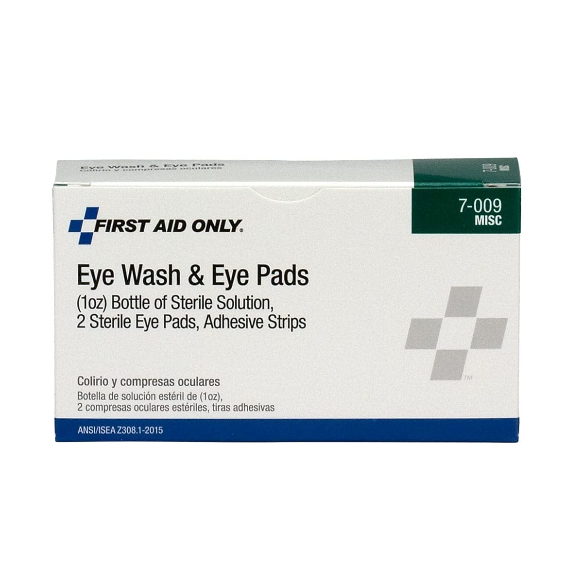 FIRST AID First Aid Only 7-009 Eye Wash Kit 1 oz with Eye Pads and Adhesive Strips