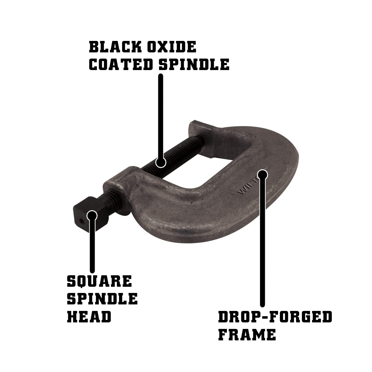 WILTON Wilton 14572 6 F.C. Brute Force C-Clamp, 6-7/16 Jaw Opening, 3-1/2 Throat