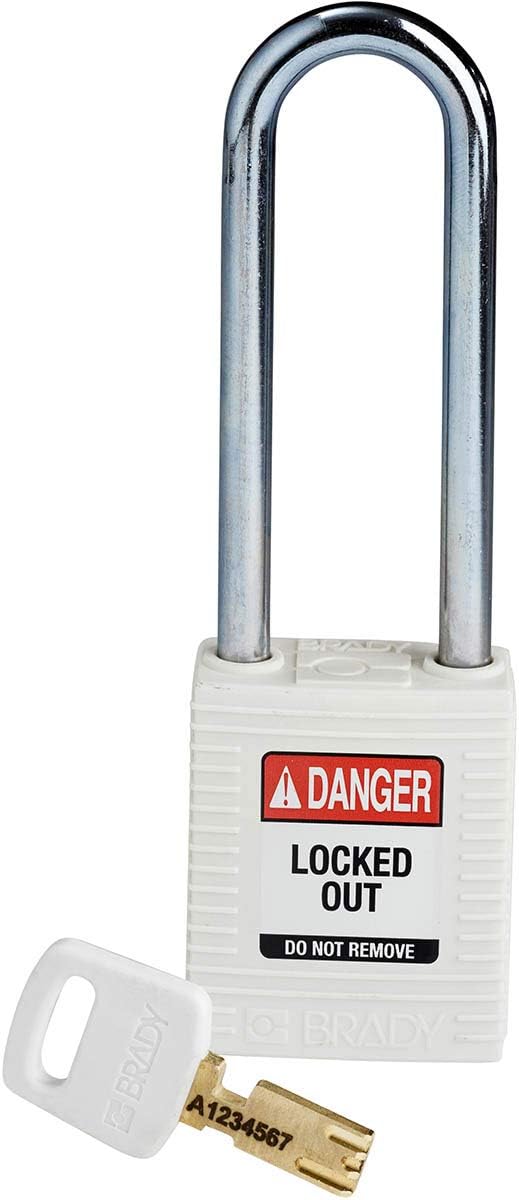 BRADY NYL-WHT-76ST-KD PADLOCKS
