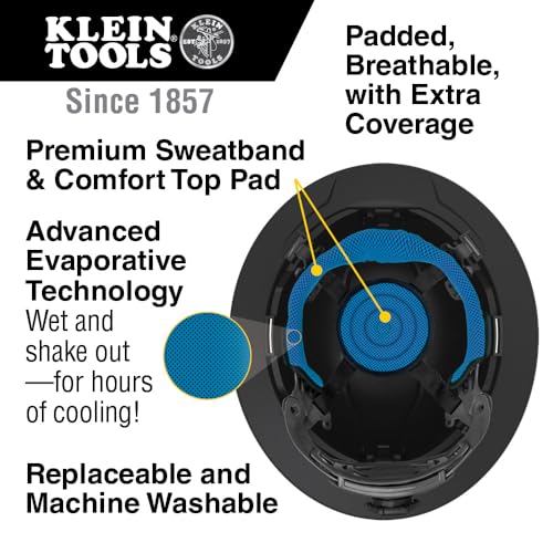 KLEIN TOOLS Klein Tools KHHSWTBND2 Hard Hat Replacement Sweatband Polyester KARBN Pattern