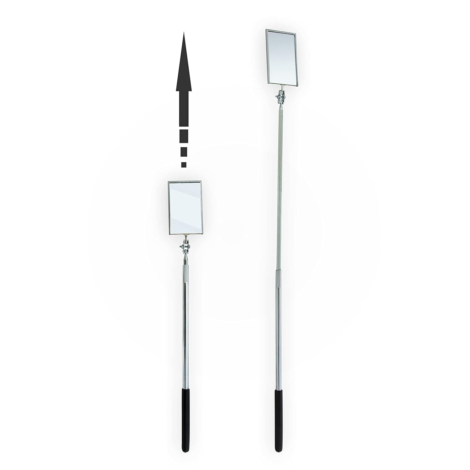 ULLMAN Ullman K-2L Rectangular Telescoping Inspection Mirror Extra Long Handle 2 1/8 x 3-1/2