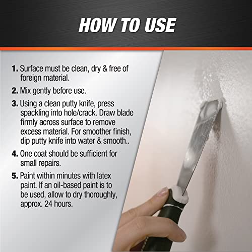 DAP DAP 12140 DAP 12140 Fast N Final Interior Exterior Spackle Power 8 Fl Oz Pack of 1