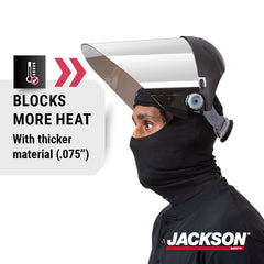 Jackson Safety 29075 Face Shield Window Polycarbonate High Heat Aluminum Coated 10x20 inches