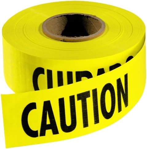 EMPIRE LEVEL Empire Level 77-1002 Caution/Cuidado Tape Yellow with Black Ink 1000-Feet