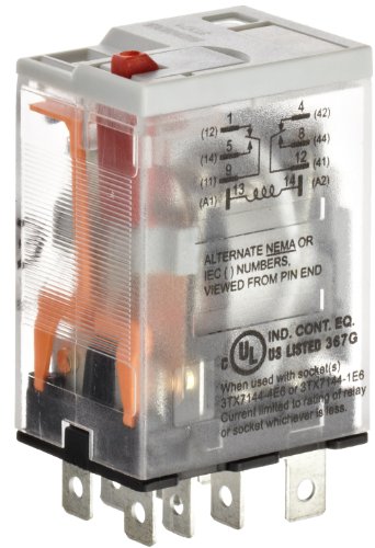 SIEMENS Siemens 3TX7114-5LC13 Plug-In Relay Premium LED Mechanical Flag 8-pin Square Base DPDT 15A 24VAC Uses Socket 3TX7144-1E6 or 3TX7144-4E6