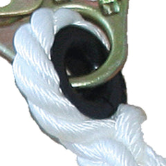 Peakworks V8151205 Fall Protection Restraint Lanyard with Rope, Snap and Form Hooks, 5 ft, White