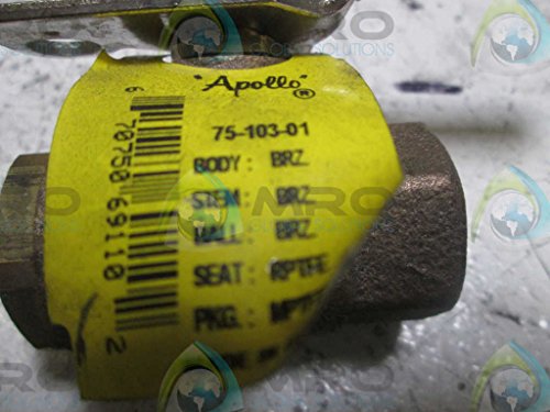 APOLLO VALVES Apollo Valves 7510301 75-100 Series 1/2 in. Bronze Standard Port FNPT 600 Ball Valve