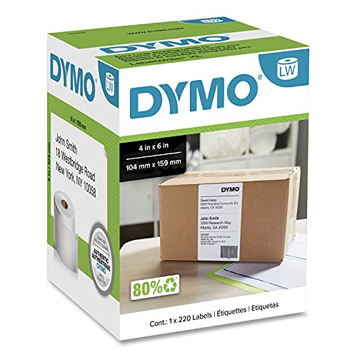 DYMO Dymo 1744907 LabelWriter Shipping Labels 4 x 6 220 Labels