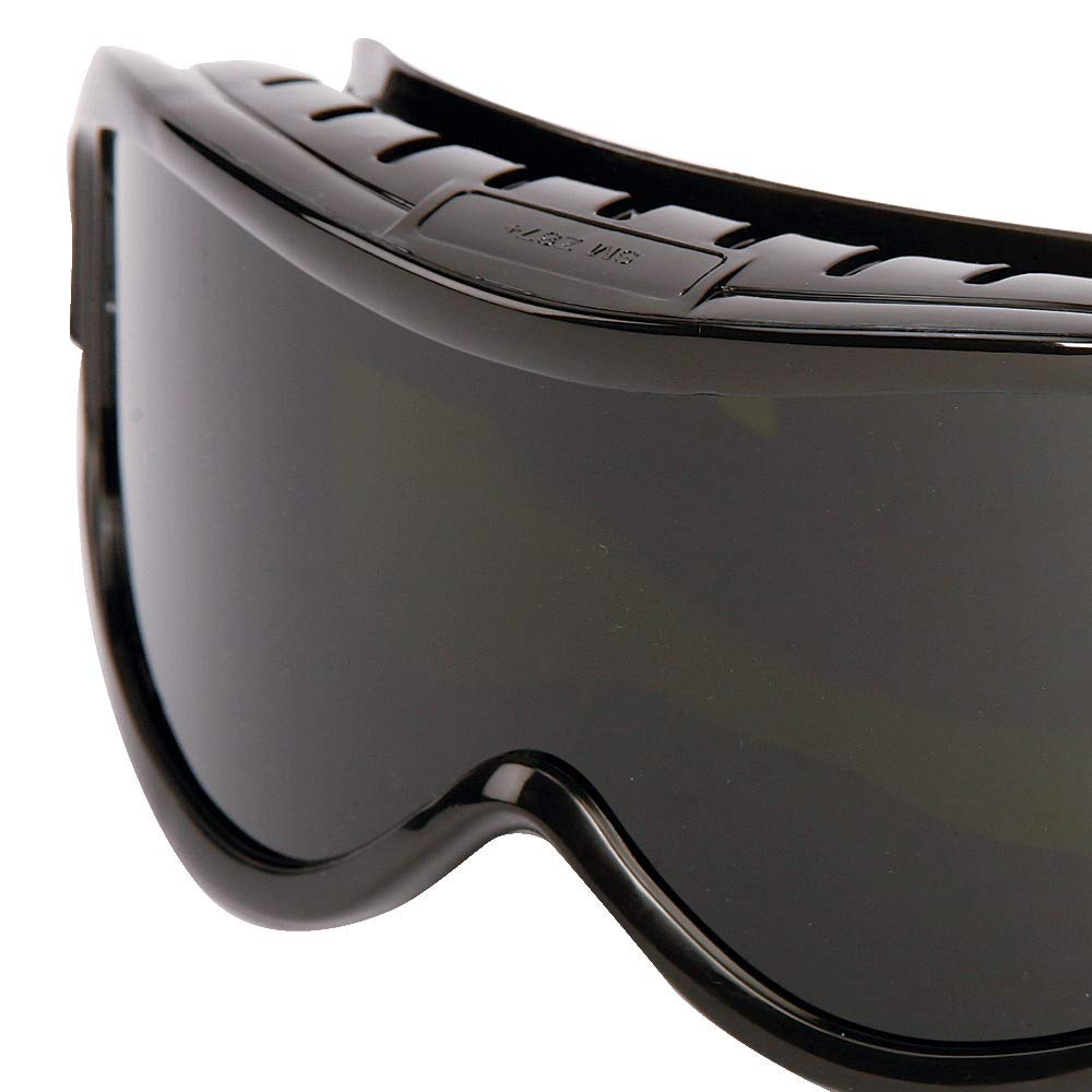 SELLSTROM Sellstrom S80210 Flexible Impact Resistant Odyssey II Protective Safety Goggle High Temperature Black Frame Shade 5 IR/UV Lens