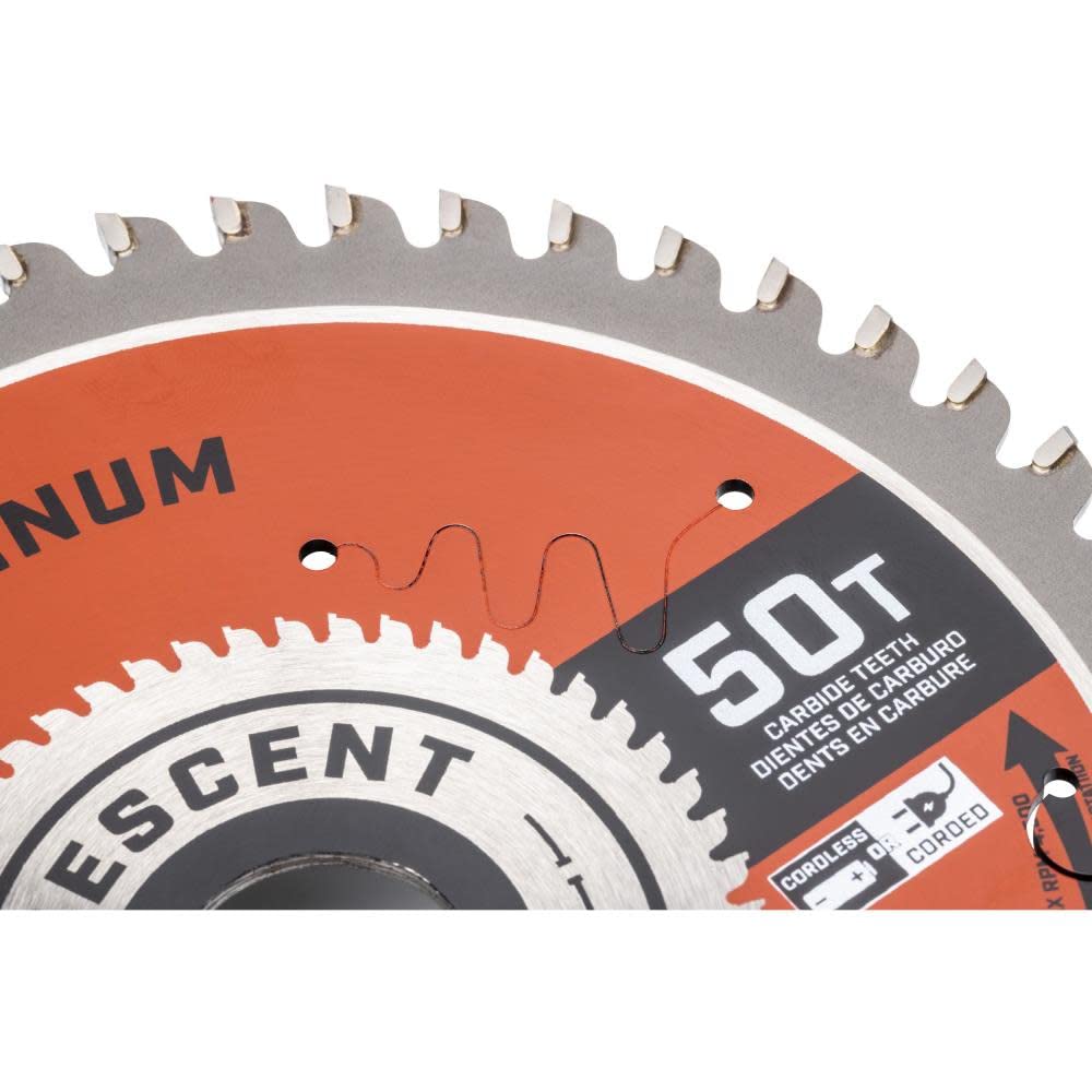 CRESCENT Crescent CSBAM-550 Circular Saw Blade 50 Tooth Medium Aluminum 5-3/8 Inches