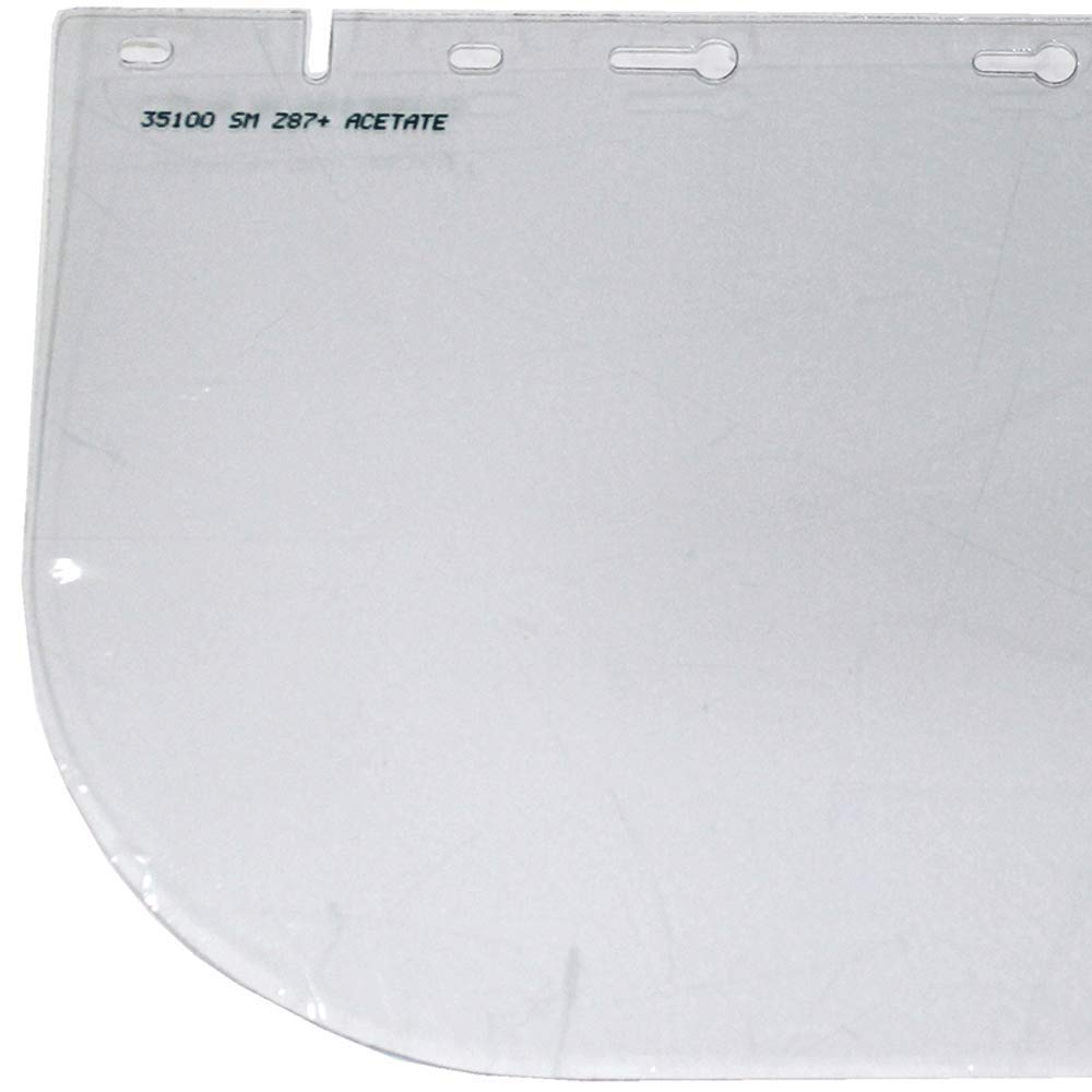 SELLSTROM Sellstrom S35100 Replacement Window for 390 Series Safety Face Shields 8 x 16 x 0.040 Uncoated Acetate Clear Tint