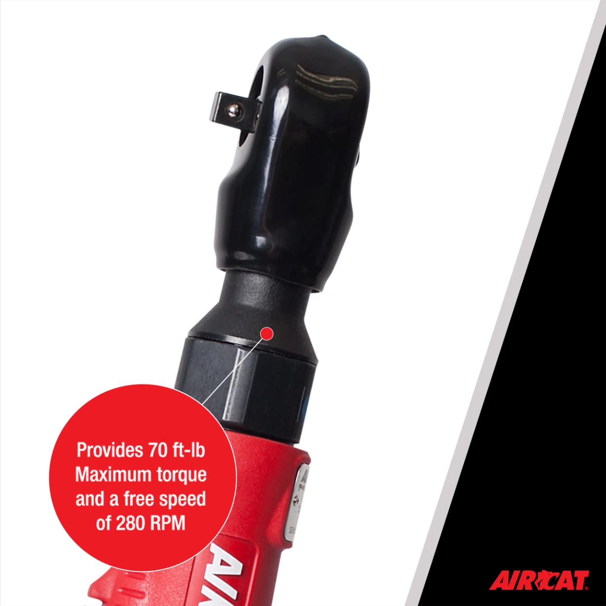 AIRCAT AIRCAT 802-5 Composite Twin Pawl Ratchet Wrench 1/2-Inch 70 ft-lbs