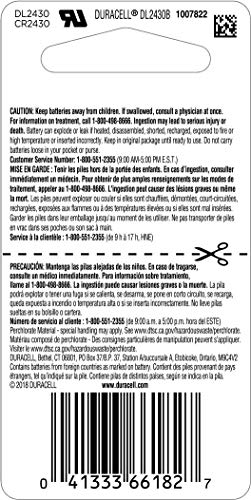 DURACELL Duracell DL2430BPK Lithium Medical Battery 3 Volt 1 Pack