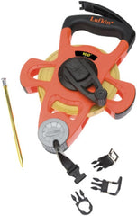 Lufkin FM030CME Crescent 1/2 x 30m/100' Hi-Viz Orange Fiberglass SAEMetric Dual Sided Tape Measure