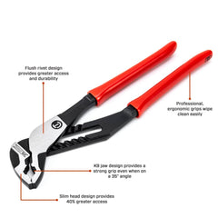 Crescent RTZ212V Tongue and Groove Plier 12 V Jaw Dippe