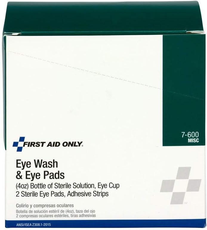 FIRST AID First Aid Only 7-600 Eye Flush Kit 4 Oz Eye Wash Included Components