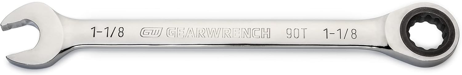 GEARWRENCH Gearwrench 86955 1-1/8 4 Degree Swing Arch 12 Point Ratcheting Combination Wrench