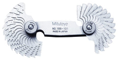 Mitutoyo 188-101 Whitworth Screw Pitch Gage 4 to 42 TPI 30 Leaves