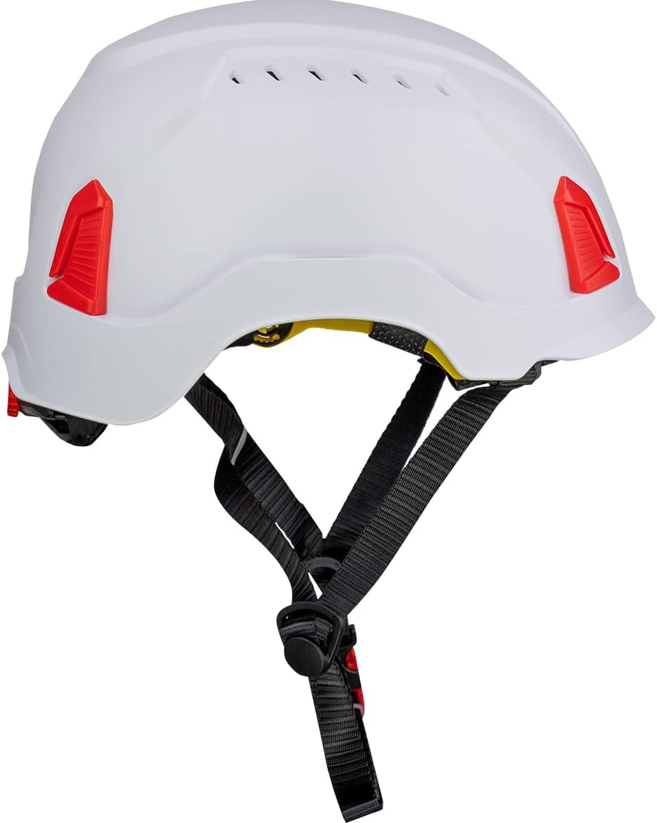 PIP PIP 280-HP1491RVM-01 Traverse Vented Industrial Climbing Helmet With MIPS Technology ABS Shell EPS Foam Impact Liner HDPE Suspension 4-Point Chin Strap ANSI II White